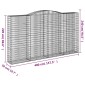 vidaXL Συρματοκιβώτιο Τοξωτό 400x50x220/240εκ. από Γαλβανισμένο Χάλυβα