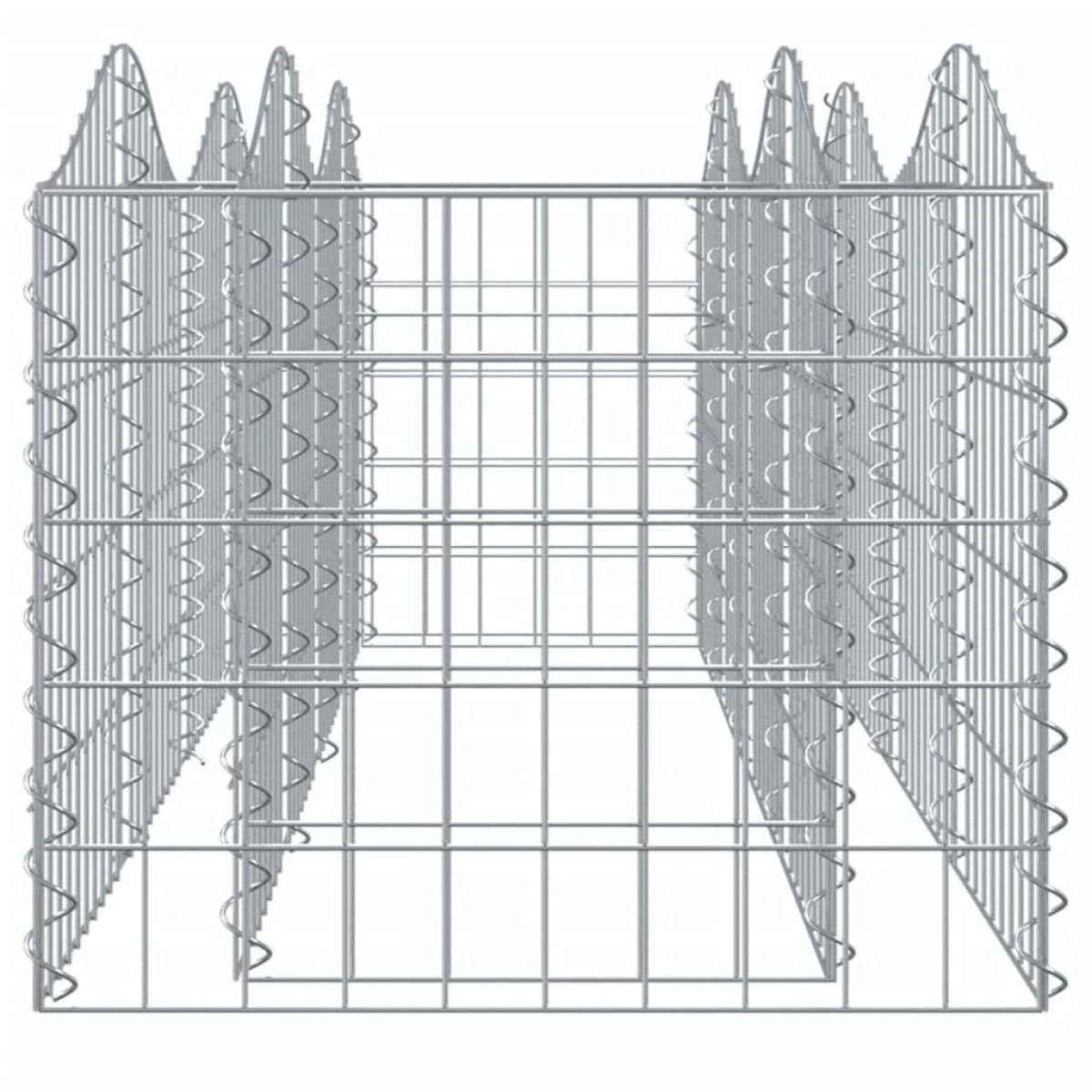 vidaXL Συρματοκιβώτιο Τοξωτό 200x50x50 εκ. από Γαλβανισμένο Σίδερο