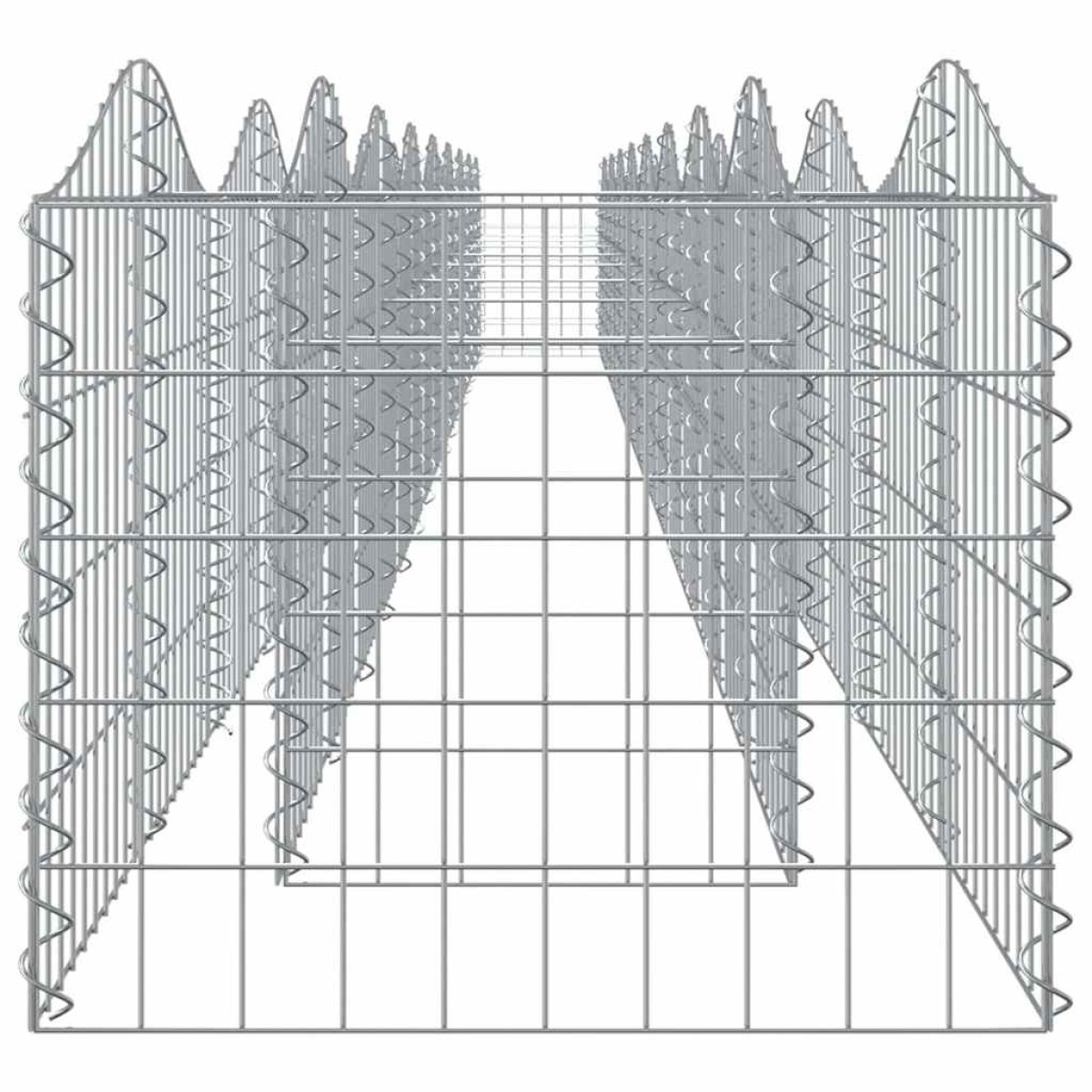 vidaXL Συρματοκιβώτιο Τοξωτό 800x50x50 εκ. από Γαλβανισμένο Σίδερο