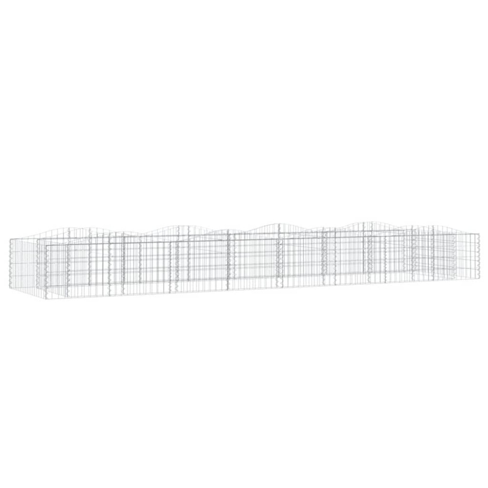 vidaXL Συρματοκιβώτιο Τοξωτό 400x100x50 εκ. από Γαλβανισμένο Σίδερο