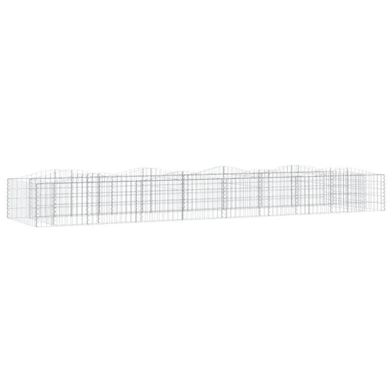 vidaXL Συρματοκιβώτιο Τοξωτό 600x100x50 εκ. από Γαλβανισμένο Σίδερο