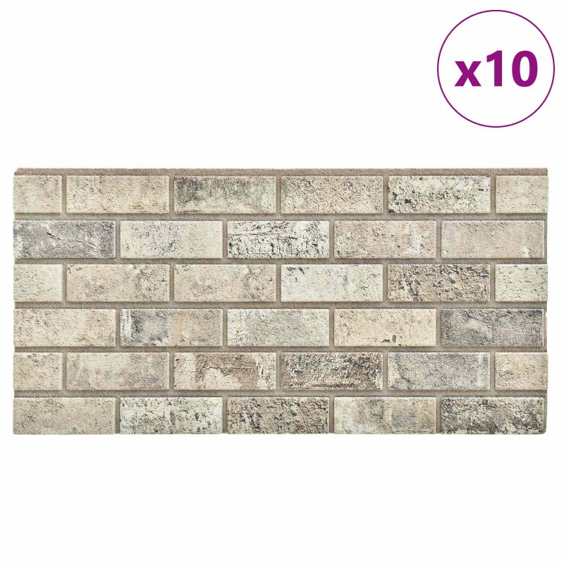vidaXL Πάνελ τοίχου 10 τμχ. 100 x 50 cm Άμμος Αφρός EPS