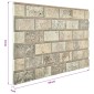 vidaXL Πάνελ τοίχου 10 τμχ. 100 x 50 cm Άμμος Αφρός EPS