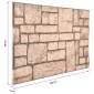 vidaXL Πάνελ τοίχου 10 τμχ. 100 x 50 cm Μπεζ Αφρός EPS