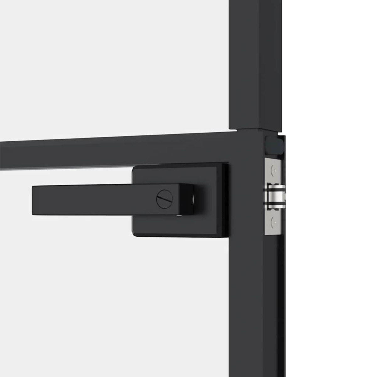 vidaXL Εσωτερική Πόρτα 76x201,5 εκ. Ψημένο Γυαλί και  Λεπτό Αλουμίνιο