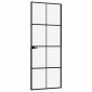 vidaXL Εσωτερική Πόρτα 76x201,5 εκ. Ψημένο Γυαλί και  Λεπτό Αλουμίνιο