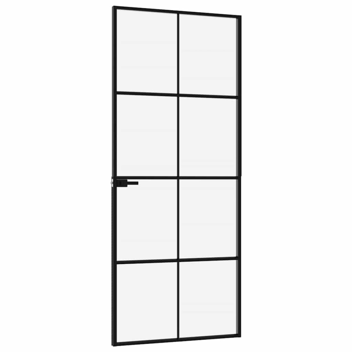 vidaXL Εσωτερική Πόρτα 83x201,5 εκ. Ψημένο Γυαλί και  Λεπτό Αλουμίνιο
