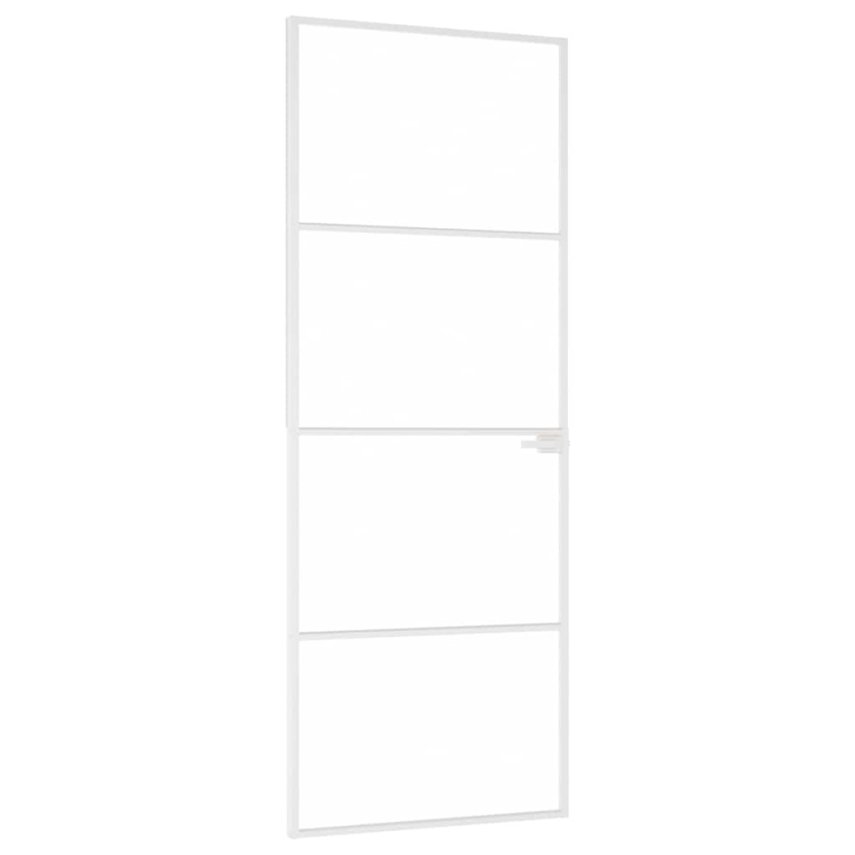 vidaXL Εσωτερική Πόρτα Λευκή 76x201,5 εκ. Ψημένο Γυαλί&Λεπτό Αλουμίνιο