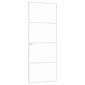 vidaXL Εσωτερική Πόρτα Λευκή 76x201,5 εκ. Ψημένο Γυαλί&Λεπτό Αλουμίνιο