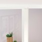 vidaXL Εσωτερική Πόρτα Λευκή 76x201,5 εκ. Ψημένο Γυαλί&Λεπτό Αλουμίνιο