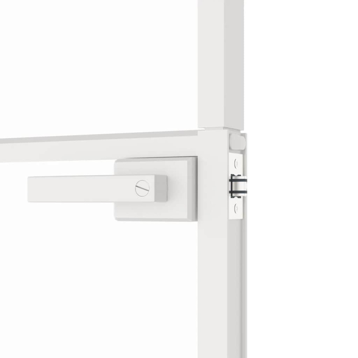 vidaXL Εσωτερική Πόρτα Λευκή 83x201,5 εκ. Ψημένο Γυαλί&Λεπτό Αλουμίνιο