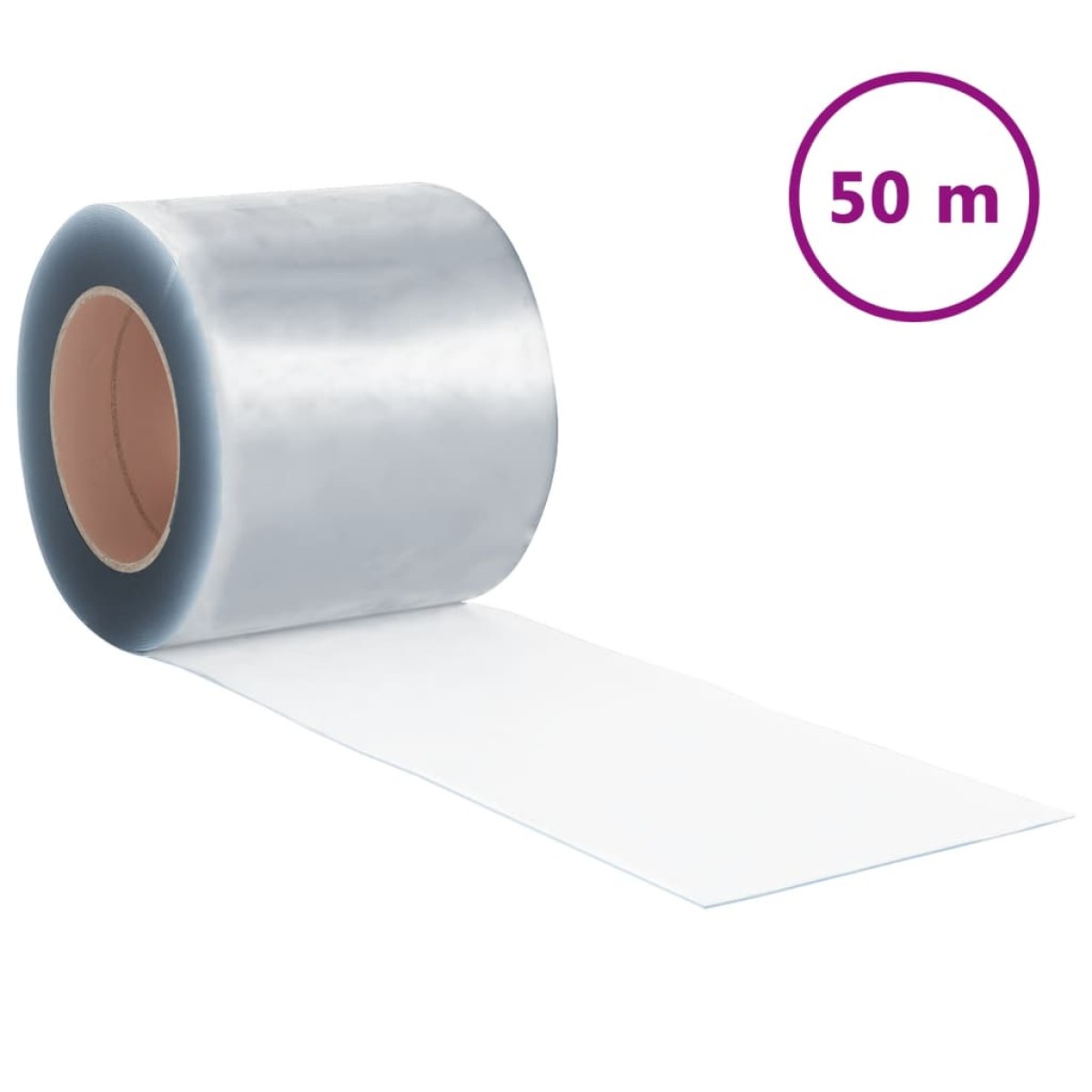 vidaXL Λωριδοκουρτίνα Διαφανής 50 μ. 200 χιλ. x 1,6 χιλ. από PVC
