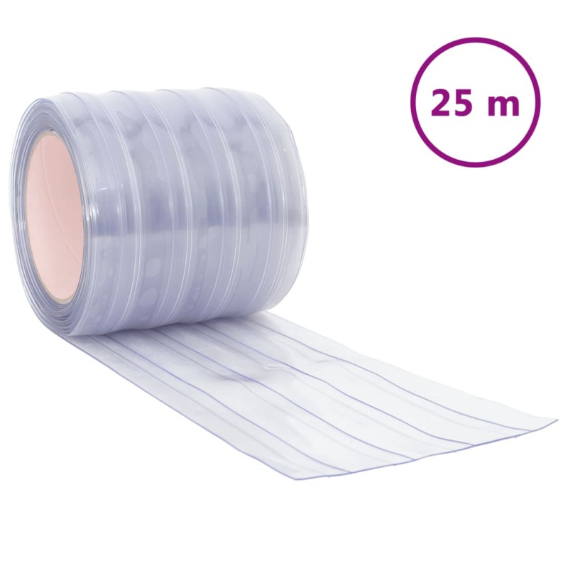 vidaXL Λωριδοκουρτίνα Διαφανής 25 μ. 200 χιλ. x 1,6 χιλ. από PVC