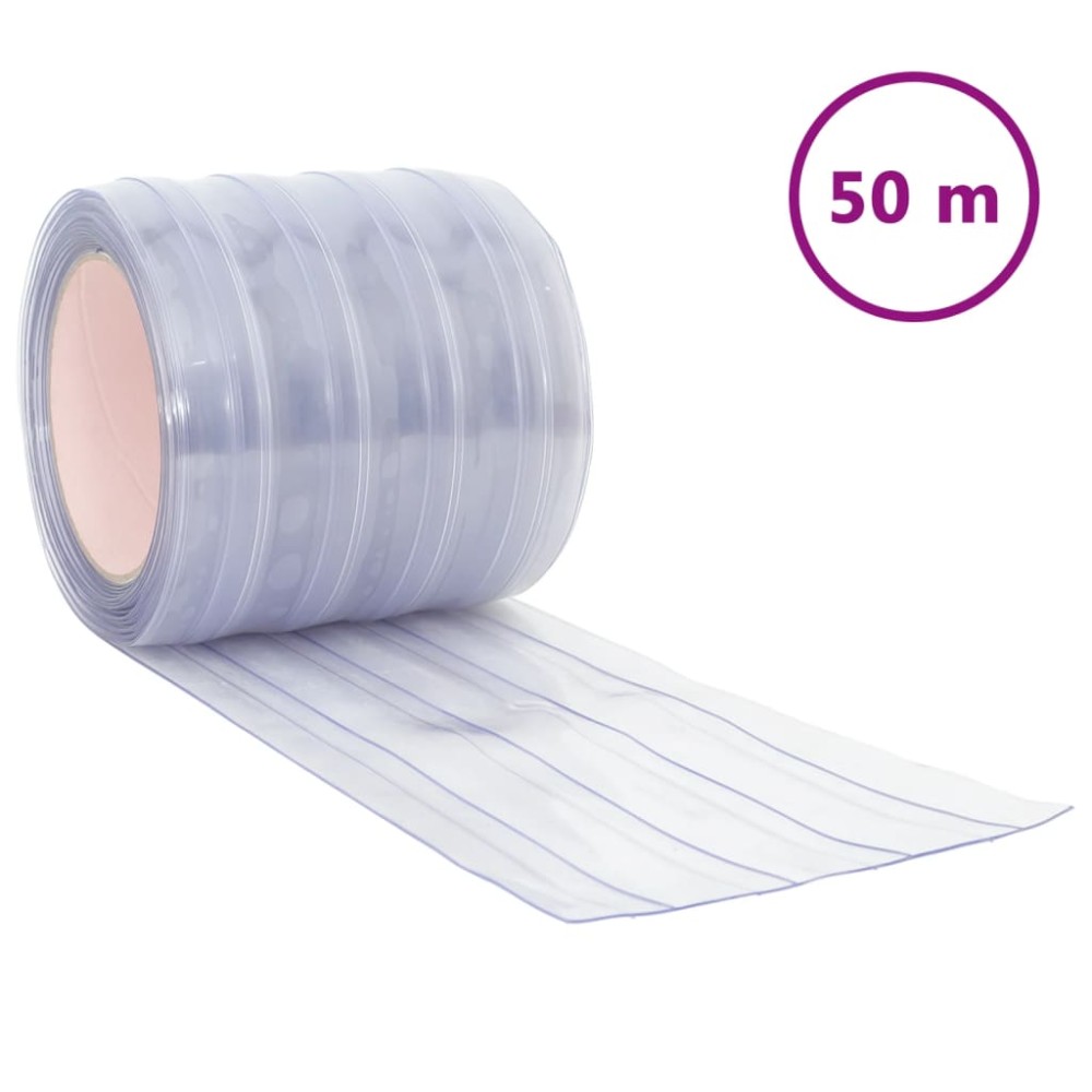 vidaXL Λωριδοκουρτίνα Διαφανής 50 μ. 200 χιλ. x 1,6 χιλ. από PVC