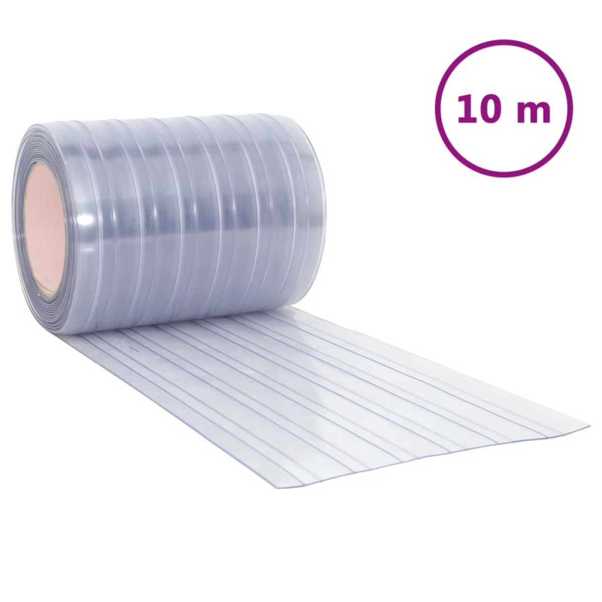 vidaXL Λωριδοκουρτίνα Διαφανής 10 μ. 300 χιλ.x2,6 χιλ. από PVC