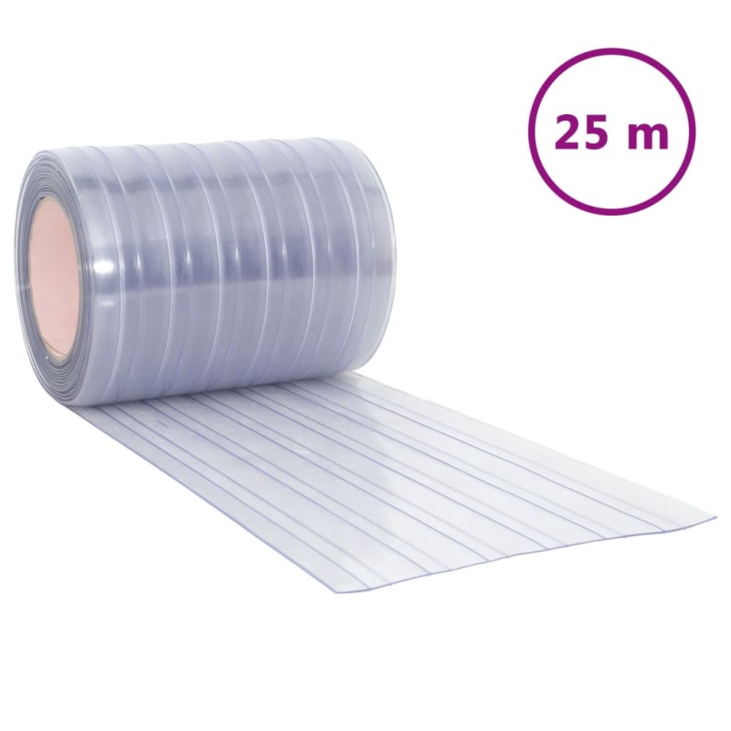 vidaXL Λωριδοκουρτίνα Διαφανής 25 μ. 300 χιλ. x 2,6 χιλ. από PVC