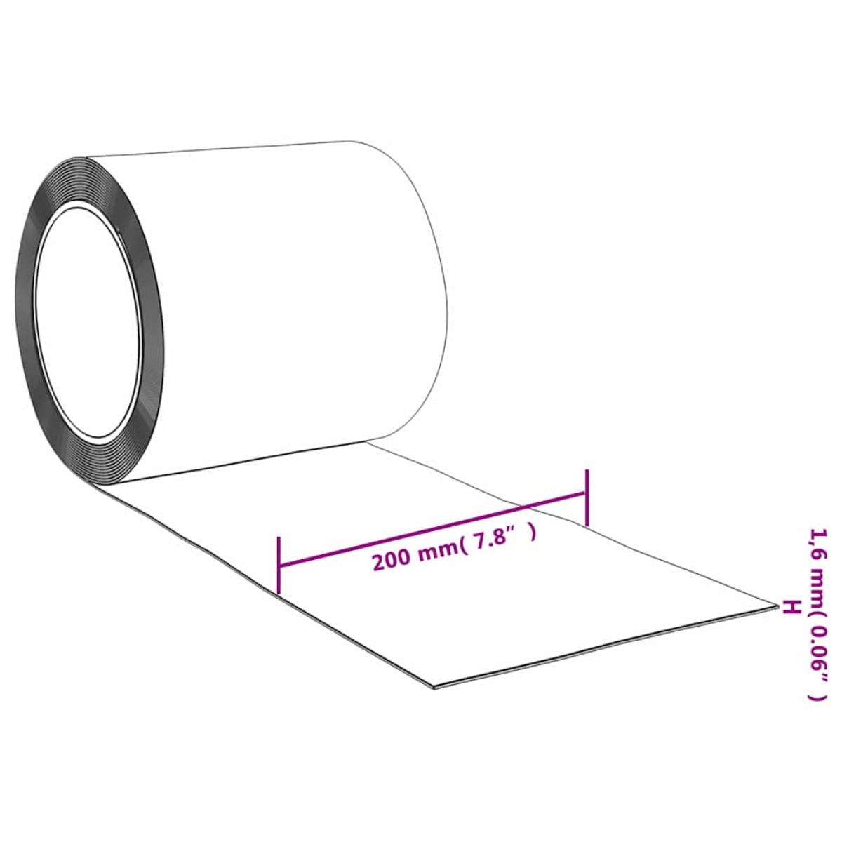 vidaXL Λωριδοκουρτίνα Κόκκινη 25 μ. 200 χιλ.x1,6 χιλ. από PVC