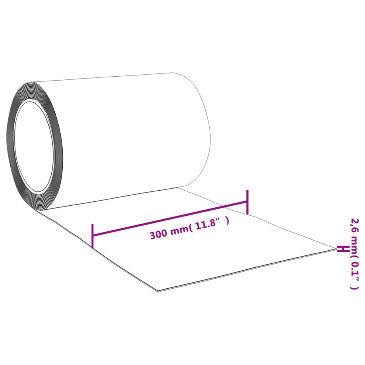 vidaXL Λωριδοκουρτίνα Μπλε 10 μ. 300 χιλ. x 2,6 χιλ. από PVC
