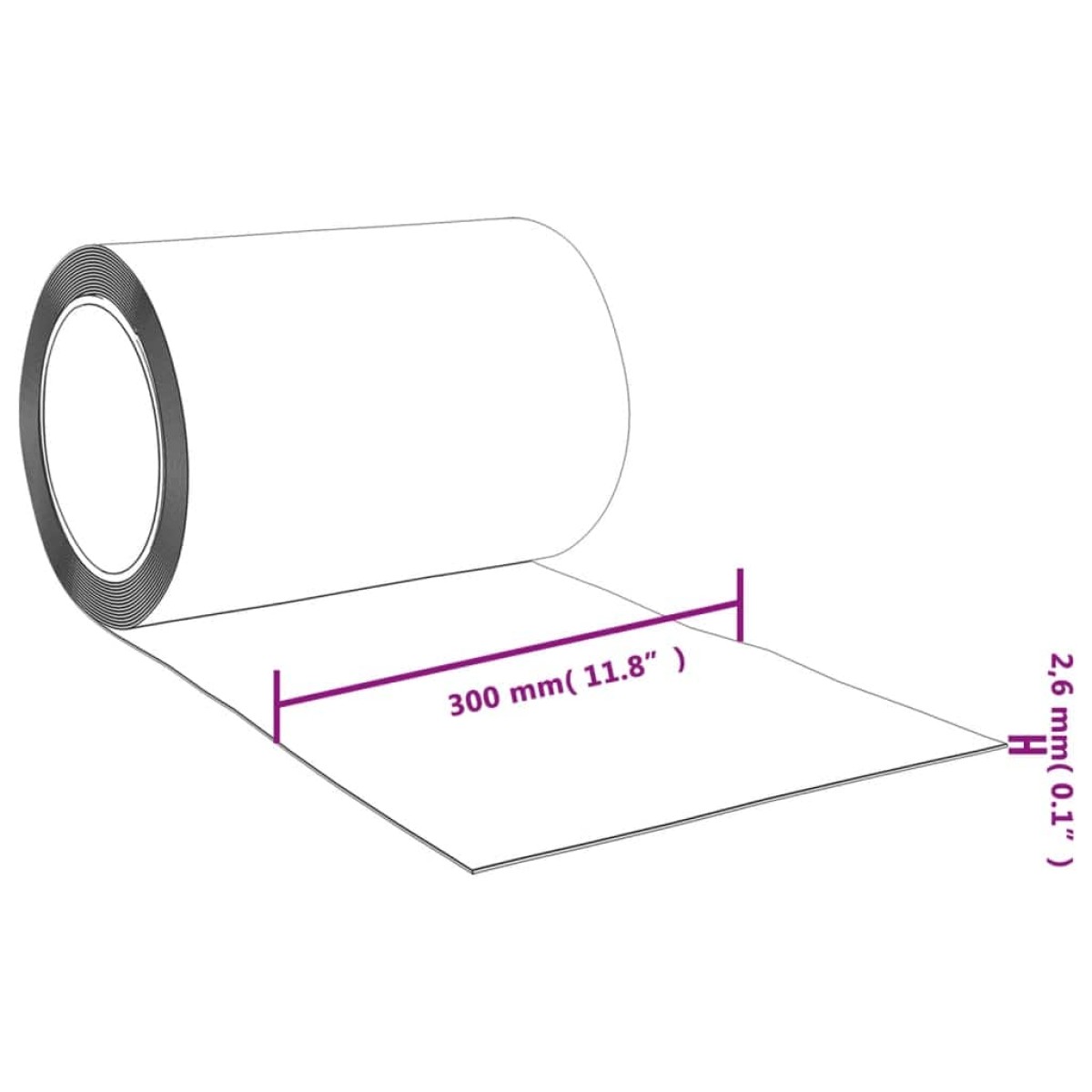 vidaXL Λωριδοκουρτίνα Μπλε 25 μ. 300 χιλ. x 2,6 χιλ. από PVC
