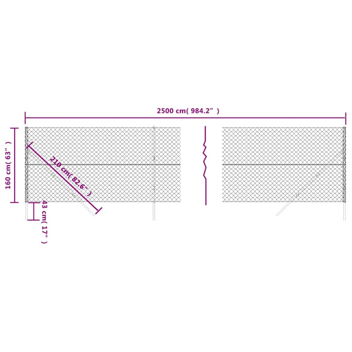 vidaXL Συρματόπλεγμα Περίφραξης Πράσινο 1,6 x 25 μ.