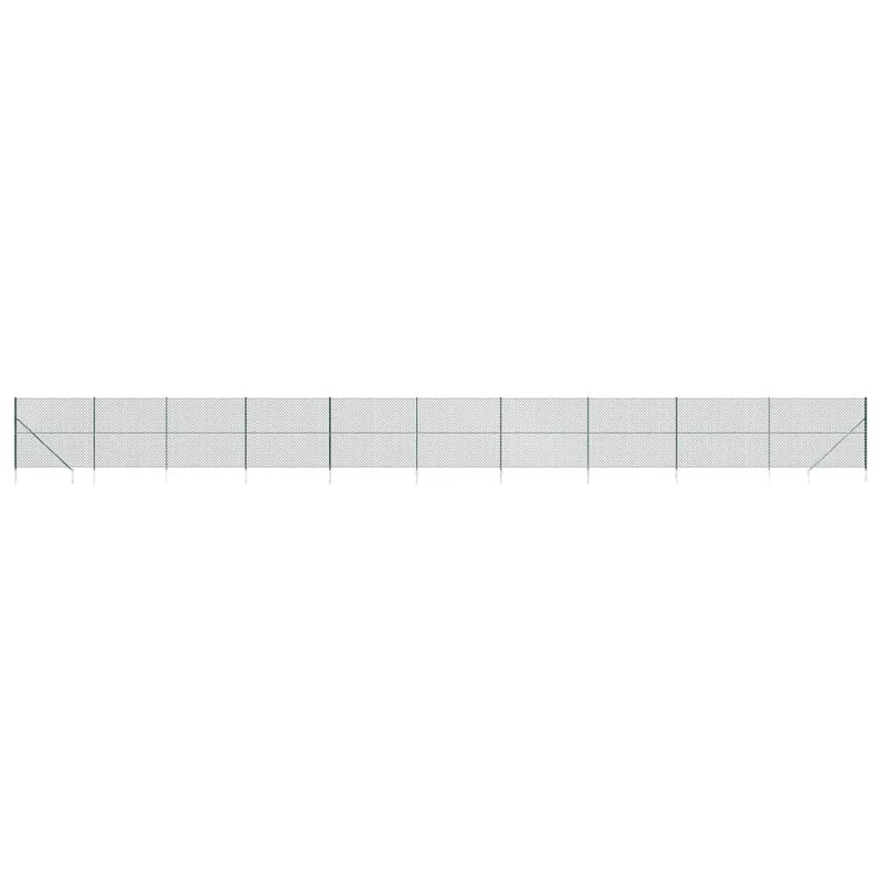 vidaXL Συρματόπλεγμα Περίφραξης Πράσινο 1,6 x 25 μ. με Καρφωτές Βάσεις