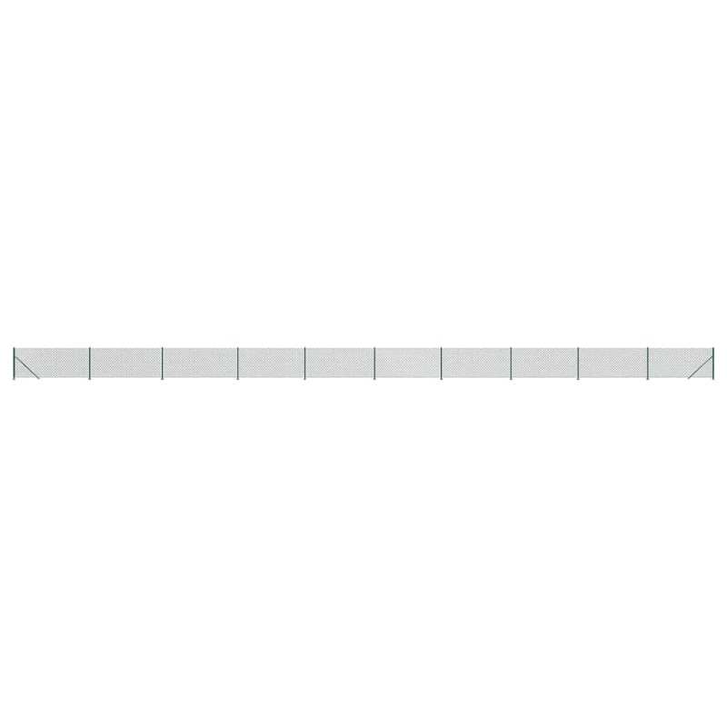 vidaXL Συρματόπλεγμα Περίφραξης Πράσινο 1,1 x 25 μ. με Βάσεις Φλάντζα