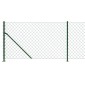 vidaXL Συρματόπλεγμα Περίφραξης Πράσινο 1,1 x 25 μ. με Βάσεις Φλάντζα