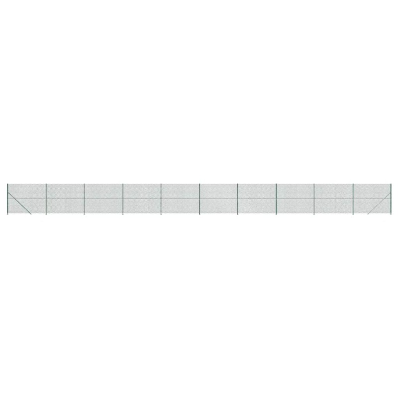 vidaXL Συρματόπλεγμα Περίφραξης Πράσινο 1,4 x 25 μ. με Βάσεις Φλάντζα