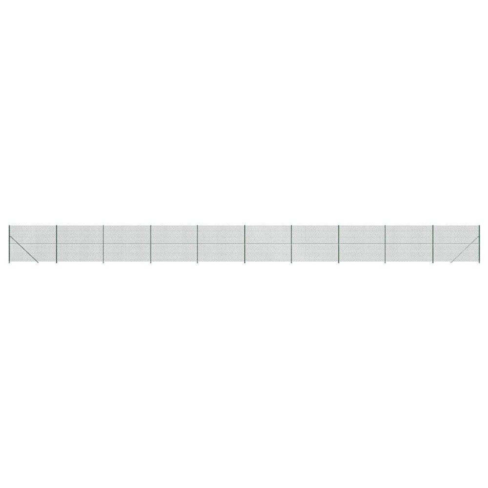 vidaXL Συρματόπλεγμα Περίφραξης Πράσινο 1,6 x 25 μ. με Βάσεις Φλάντζα