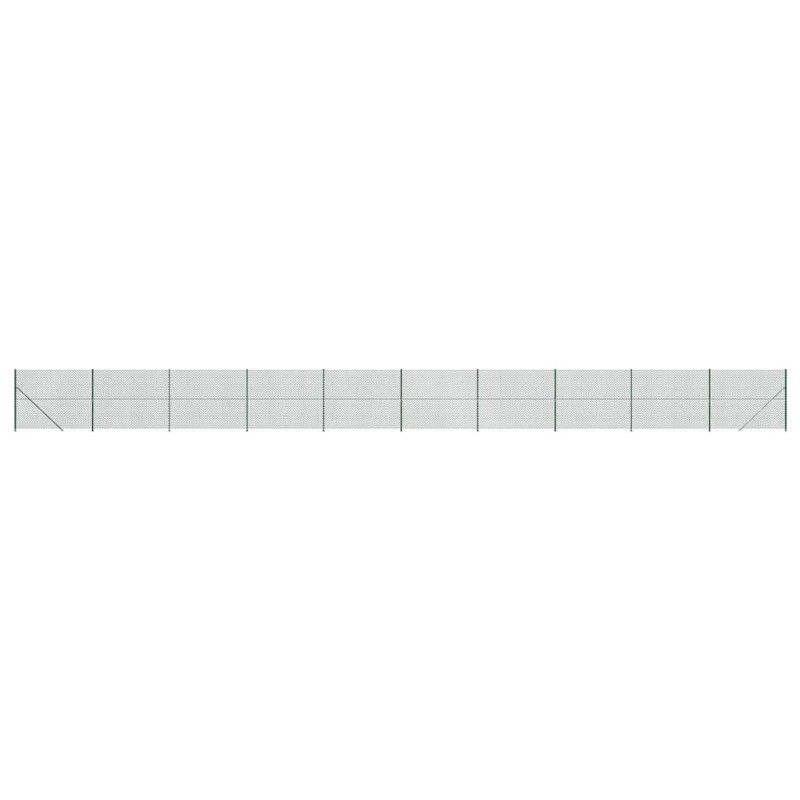 vidaXL Συρματόπλεγμα Περίφραξης Πράσινο 1,6 x 25 μ. με Βάσεις Φλάντζα