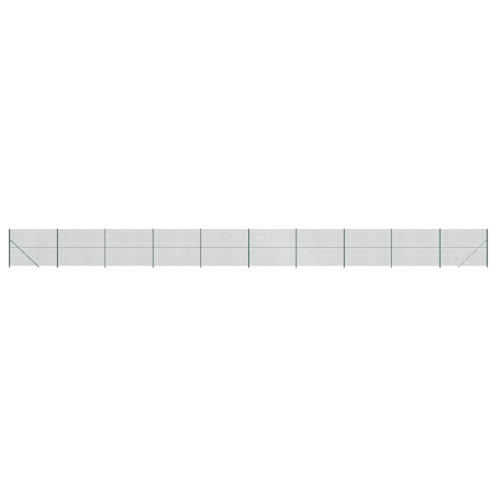 vidaXL Συρματόπλεγμα Περίφραξης Πράσινο 1,8 x 25 μ. με Βάσεις Φλάντζα