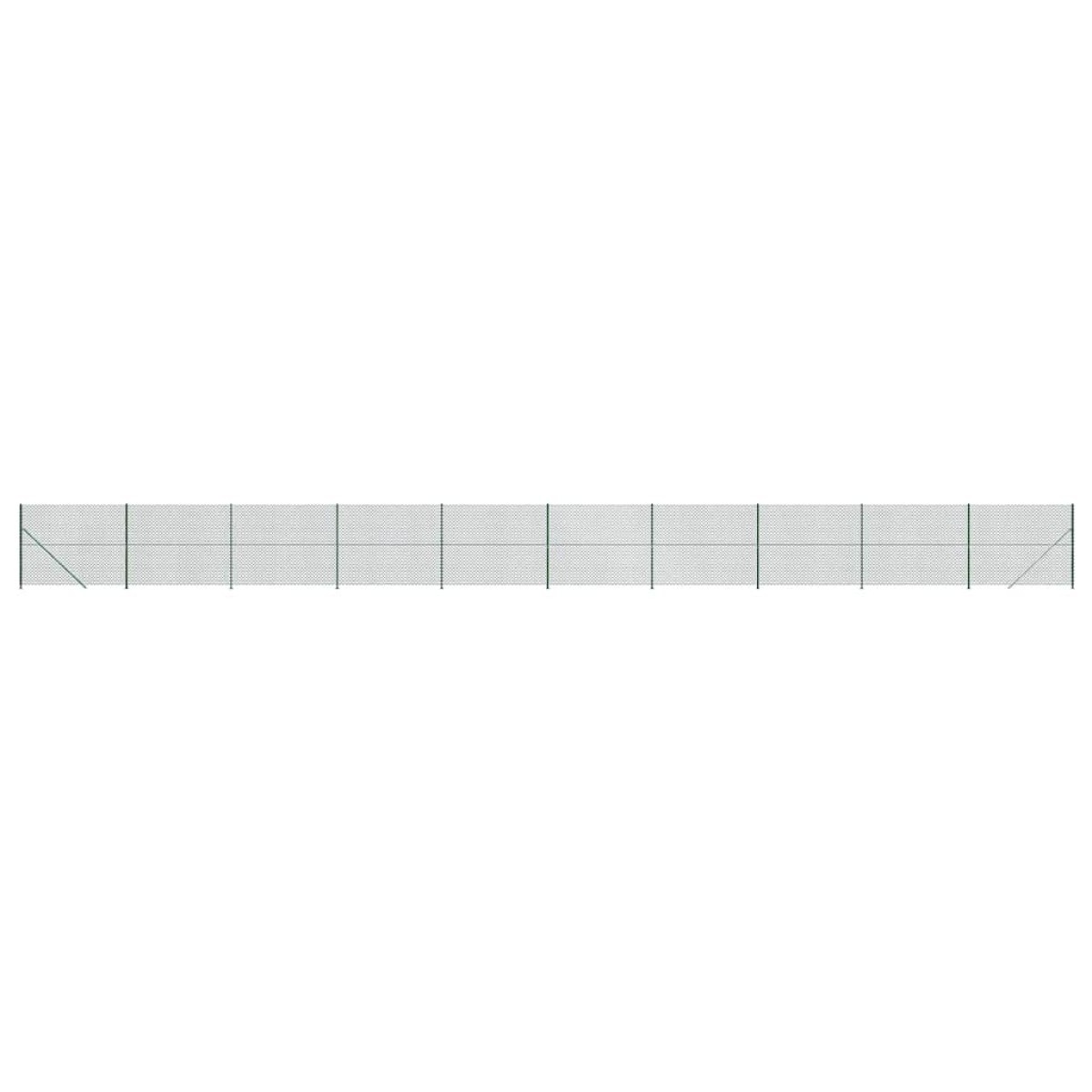 vidaXL Συρματόπλεγμα Περίφραξης Πράσινο 1,8 x 25 μ. με Βάσεις Φλάντζα