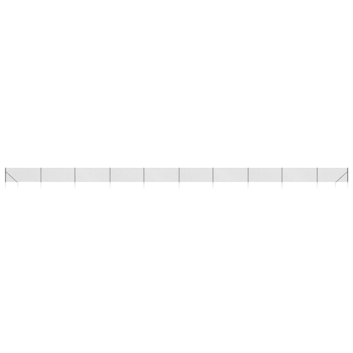 vidaXL Συρματόπλεγμα Περίφραξης Ανθρακί 0,8 x 25 μ. με Καρφωτές Βάσεις