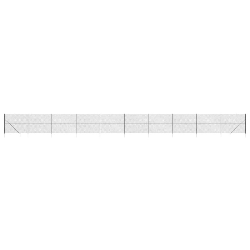 vidaXL Συρματόπλεγμα Περίφραξης Ανθρακί 1,6 x 25 μ. με Καρφωτές Βάσεις
