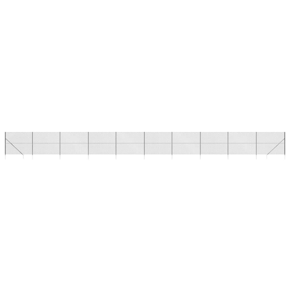 vidaXL Συρματόπλεγμα Περίφραξης Ανθρακί 1,8 x 25 μ. με Καρφωτές Βάσεις