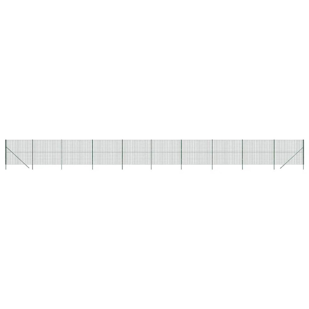 vidaXL Συρματόπλεγμα Περίφραξης Πράσινο 1,4x25 μ. Γαλβανισμένο Ατσάλι