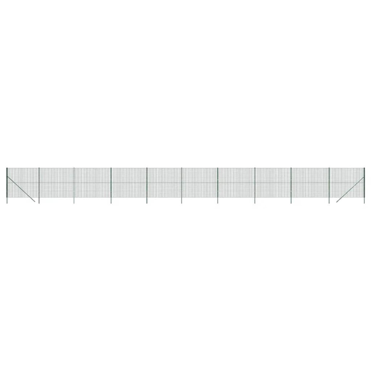 vidaXL Συρματόπλεγμα Περίφραξης Πράσινο 1,4x25 μ. Γαλβανισμένο Ατσάλι