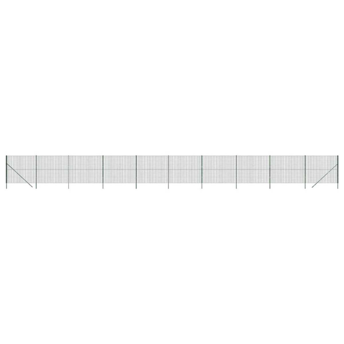 vidaXL Συρματόπλεγμα Περίφραξης Πράσινο 1,6x25 μ. Γαλβανισμένο Ατσάλι