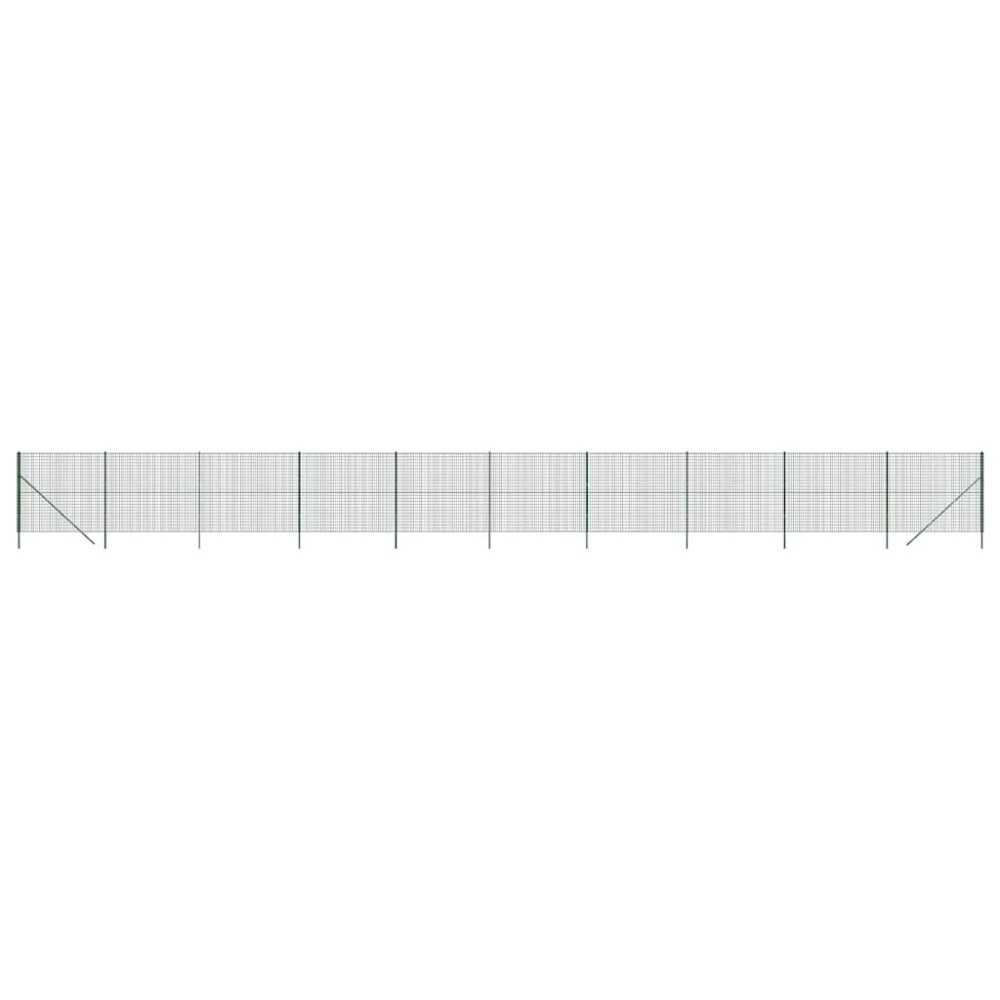 vidaXL Συρματόπλεγμα Περίφραξης Πράσινο 2,2x25 μ. Γαλβανισμένο Ατσάλι