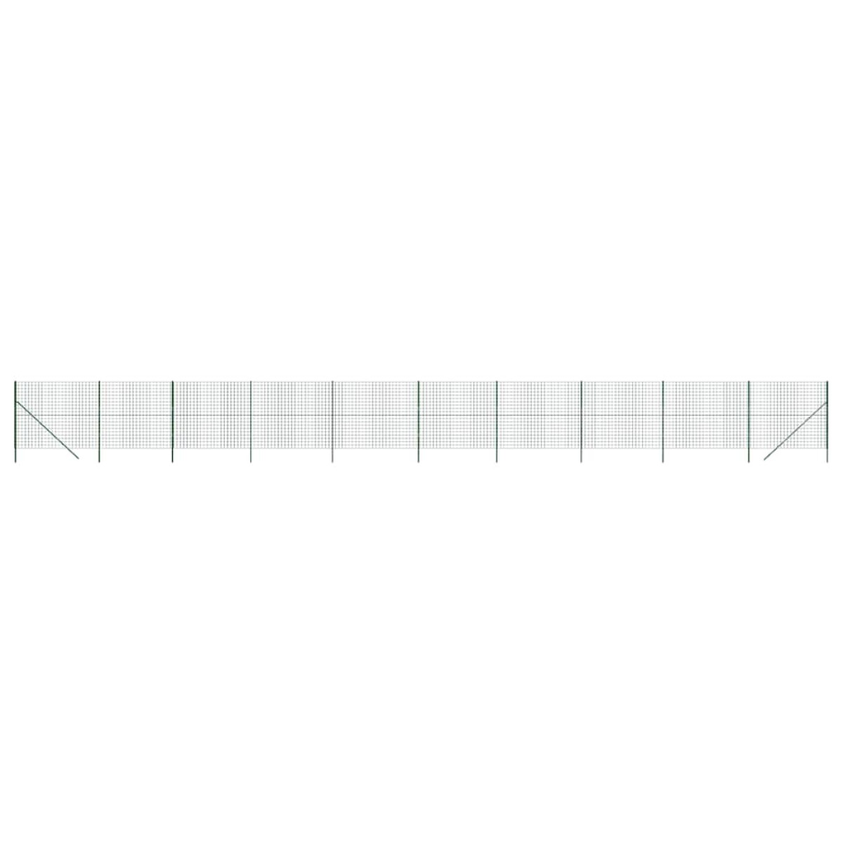 vidaXL Συρματόπλεγμα Περίφραξης Πράσινο 1,8x25 μ. Γαλβανισμένο Ατσάλι