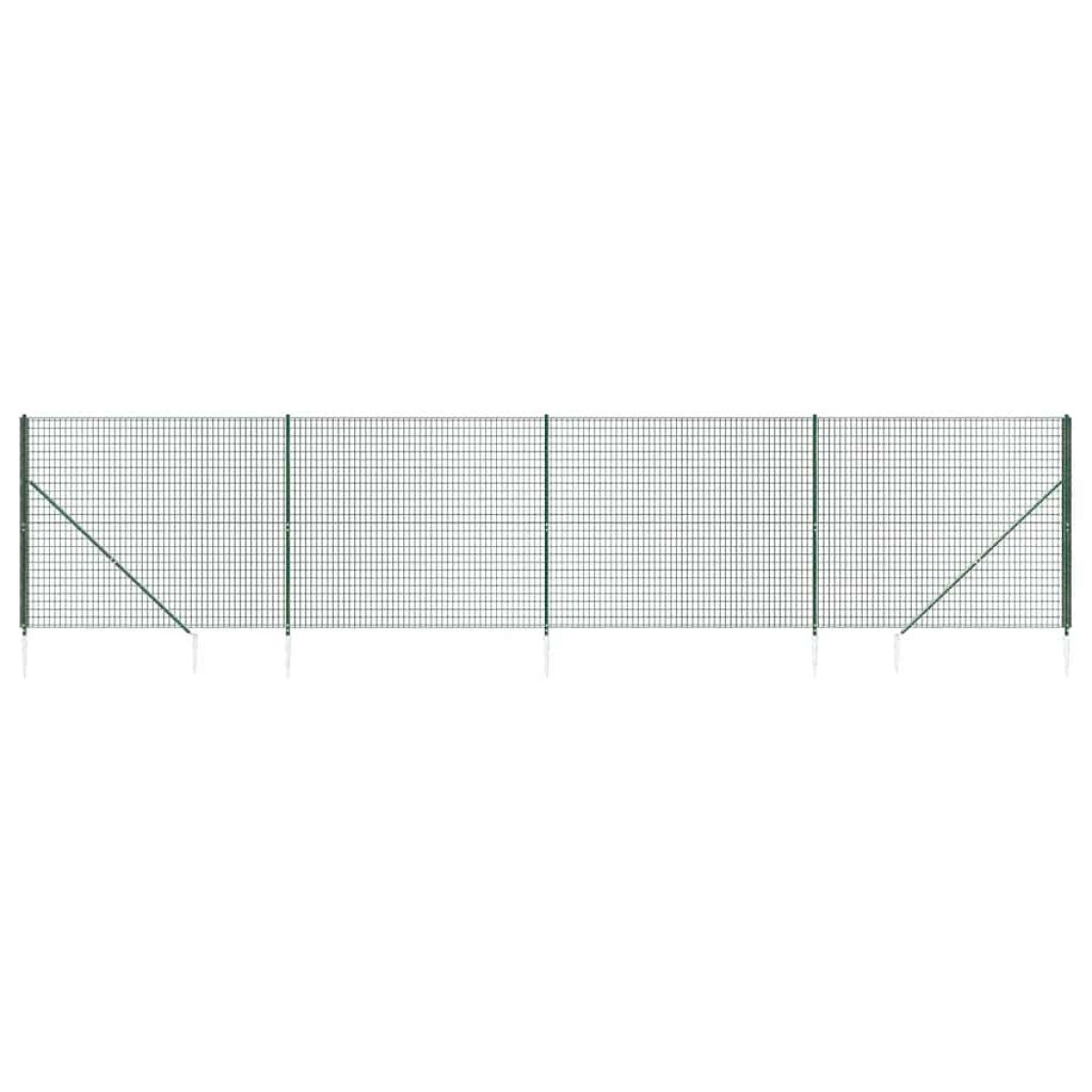 vidaXL Συρματόπλεγμα Περίφραξης Πράσινο 2,2 x 10 μ. με Καρφωτές Βάσεις