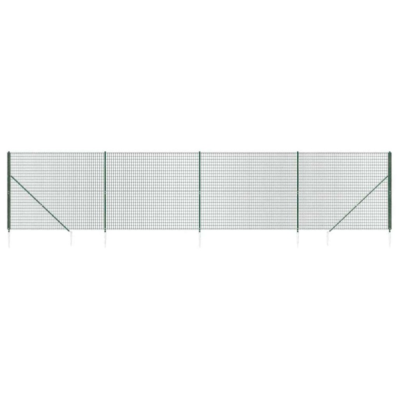 vidaXL Συρματόπλεγμα Περίφραξης Πράσινο 2,2 x 10 μ. με Καρφωτές Βάσεις