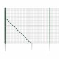 vidaXL Συρματόπλεγμα Περίφραξης Πράσινο 1,6 x 25 μ. με Καρφωτές Βάσεις