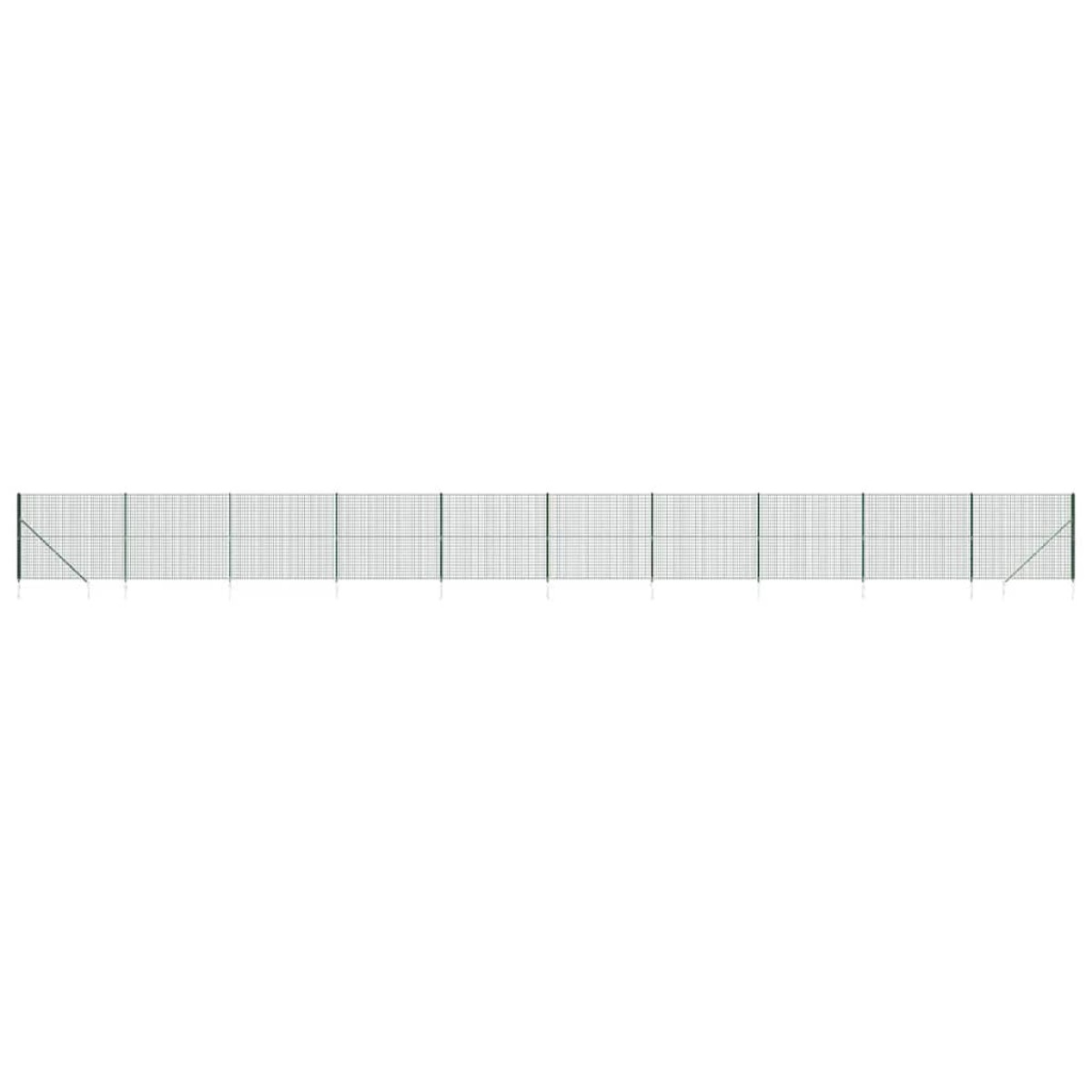vidaXL Συρματόπλεγμα Περίφραξης Πράσινο 2,2 x 25 μ. με Καρφωτές Βάσεις