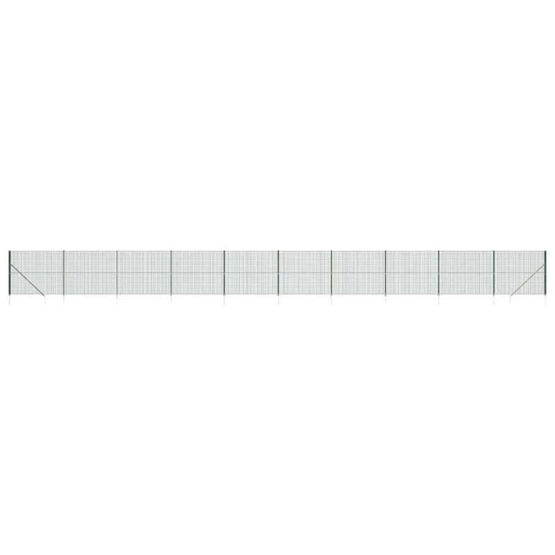 vidaXL Συρματόπλεγμα Περίφραξης Πράσινο 2,2 x 25 μ. με Καρφωτές Βάσεις