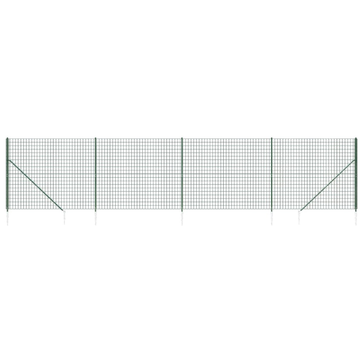 vidaXL Συρματόπλεγμα Περίφραξης Πράσινο 2,2 x 10 μ. με Καρφωτές Βάσεις
