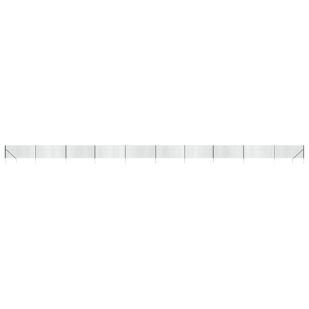 vidaXL Συρματόπλεγμα Περίφραξης Πράσινο 0,8 x 25 μ. με Καρφωτές Βάσεις