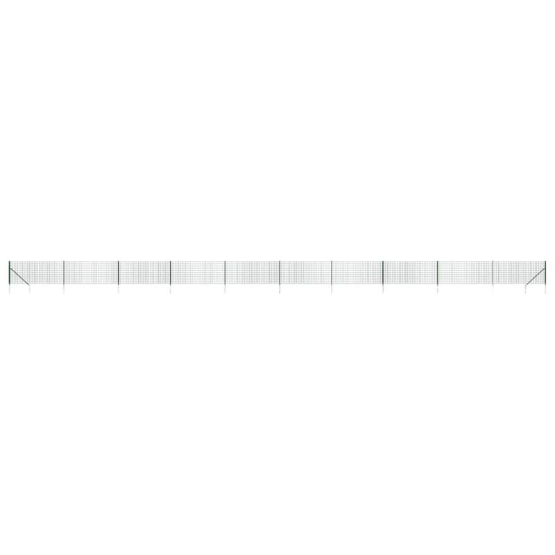 vidaXL Συρματόπλεγμα Περίφραξης Πράσινο 0,8 x 25 μ. με Καρφωτές Βάσεις