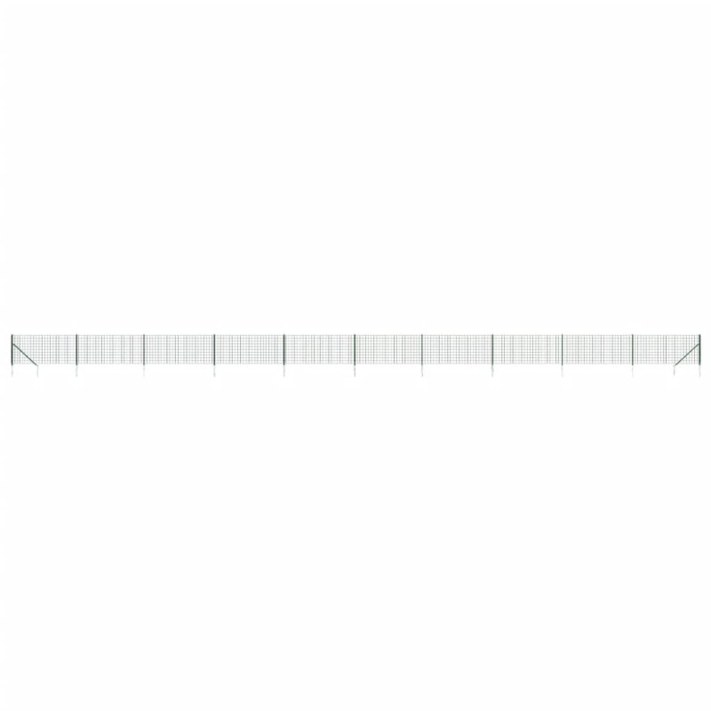 vidaXL Συρματόπλεγμα Περίφραξης Πράσινο 0,8 x 25 μ. με Καρφωτές Βάσεις