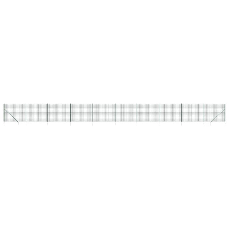 vidaXL Συρματόπλεγμα Περίφραξης Πράσινο 1,8 x 25 μ. με Καρφωτές Βάσεις